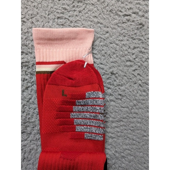 Air Jordan Nike Quick Elite Dri-Fit Crew Socks Mens Large 9-11 Red NBA Logo - Picture 5 of 5